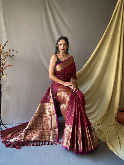 Maroon  Beautiful Soft Silk Saree