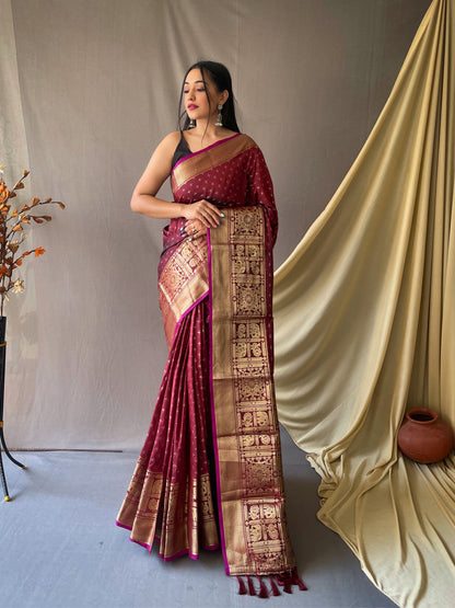 Maroon  Beautiful Soft Silk Saree