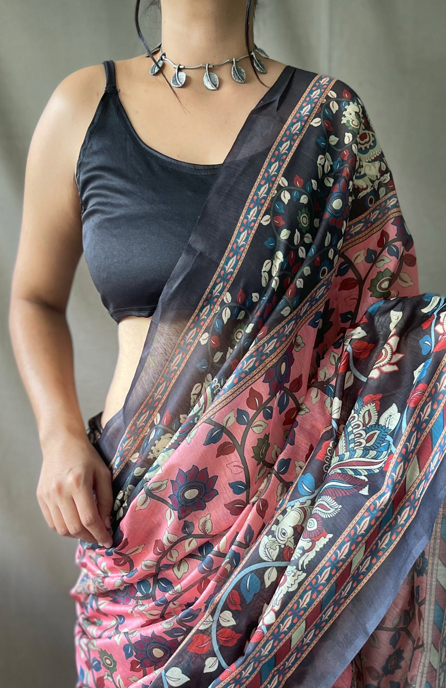 Pink Soft Cotton Kalamkari Print