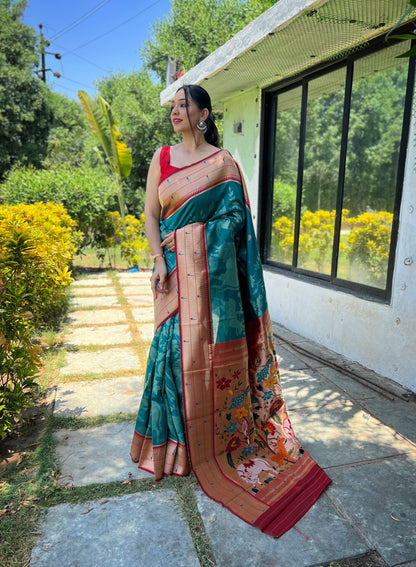 Rama Pure soft paithani silk saree