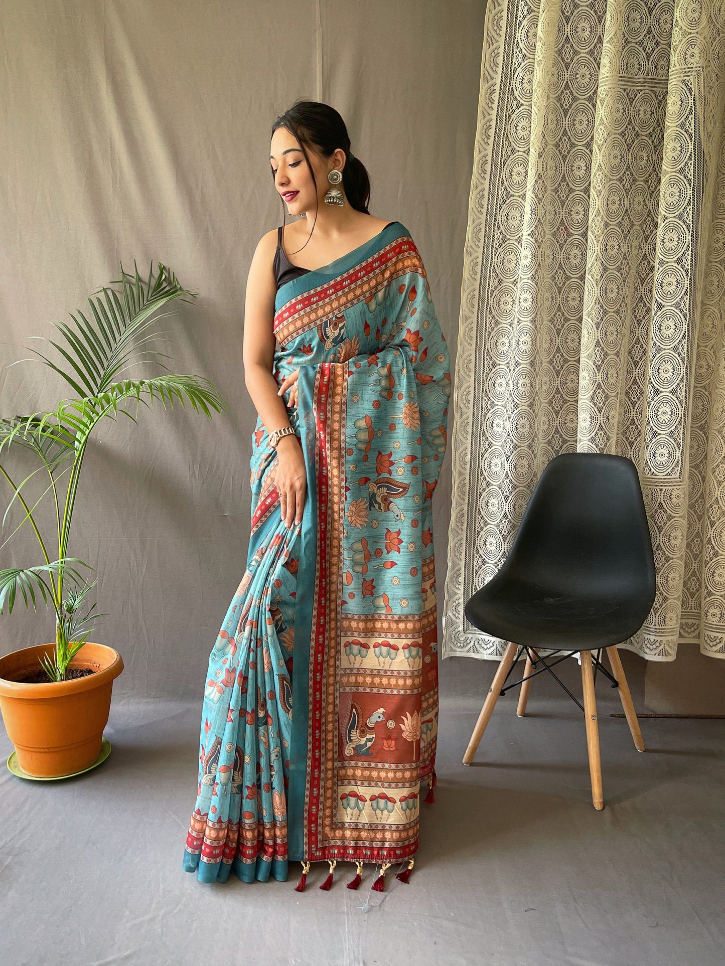 RAMA PURE MALAI COTTON SAREE