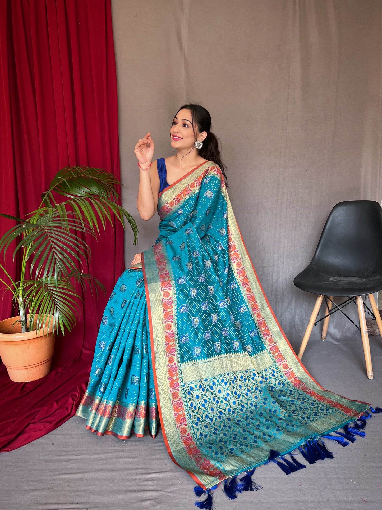 Rama sky Pure kachii patola silk saree