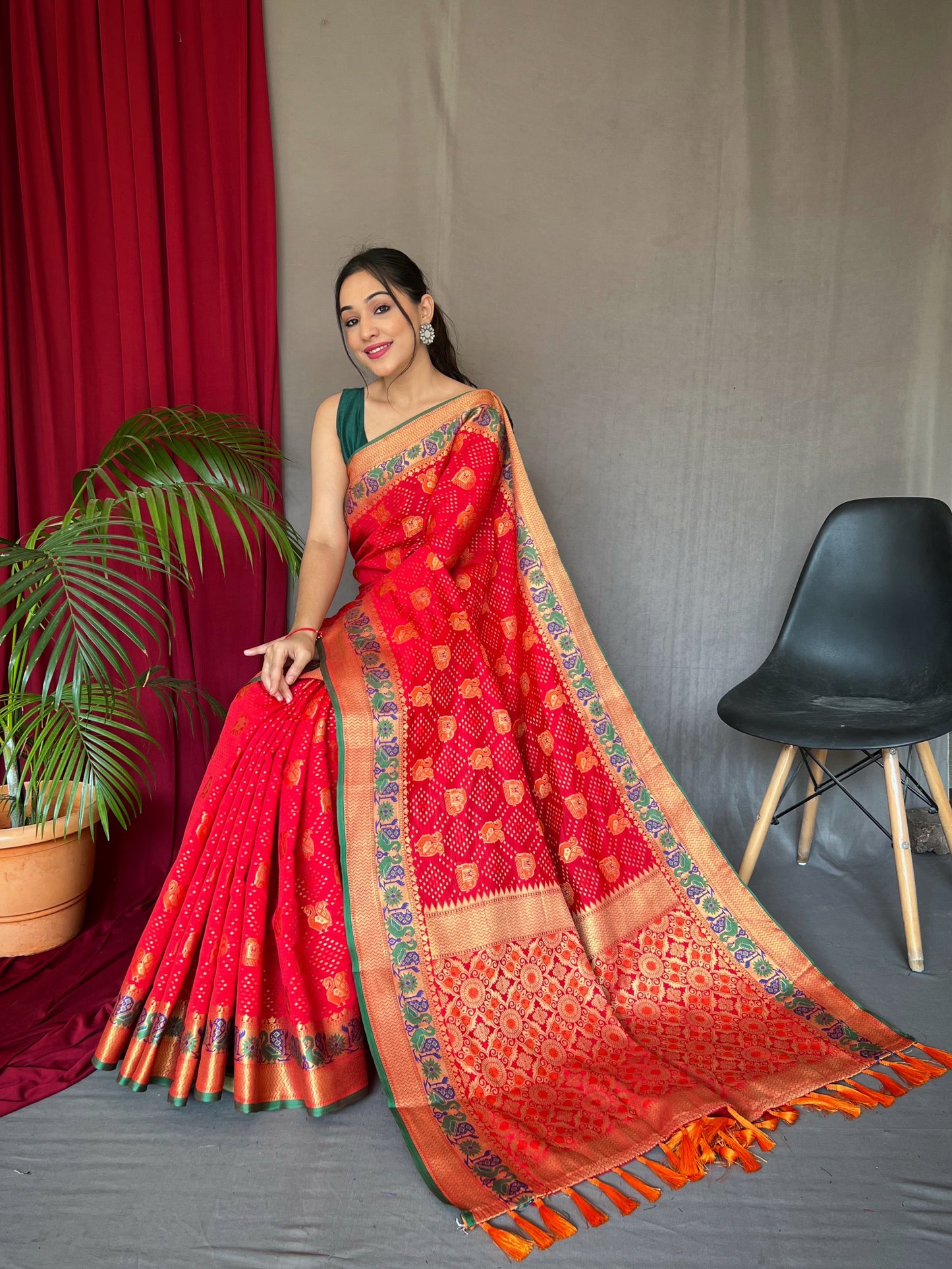 Red Pure kachii patola silk saree