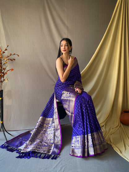 Violet Beautiful Soft Silk Saree